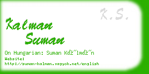 kalman suman business card